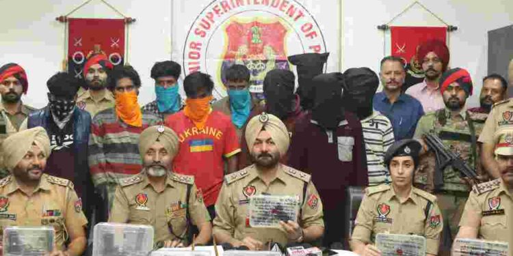 PUNJAB POLICE DISMANTLES UK-BASED EXTORTION SYNDICATE AMONG TWO EXTORTION RACKETS; 10 HELD WITH 7 PISTOLS