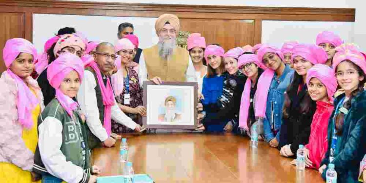 Speaker Sandhwan inspires school and college girls visiting Punjab Vidhan Sabha to succeed in life & become good citizens