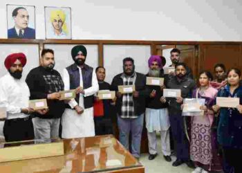 Transport Minister Laljit Singh Bhullar hands over appointment letters to 17 newly-appointed employees