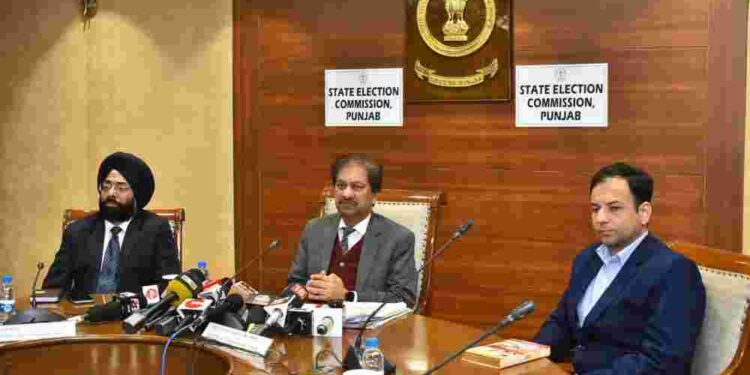 ELECTIONS TO VARIOUS MUNICIPAL CORPORATIONS, COUNCILS & NAGAR PANCHAYATS IN PUNJAB TO BE HELD ON DECEMBER 21: R. K. CHAUDHURI