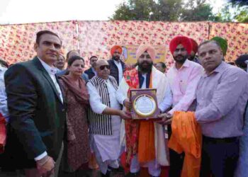 Education Minister Harjot Singh Bains lays foundation stone for upgrading Shaheed E Azam Sukhdev Thapar School of Eminence