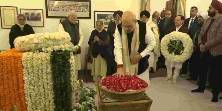 PM Modi, Amit Shah, and others pay tribute to former PM Manmohan Singh