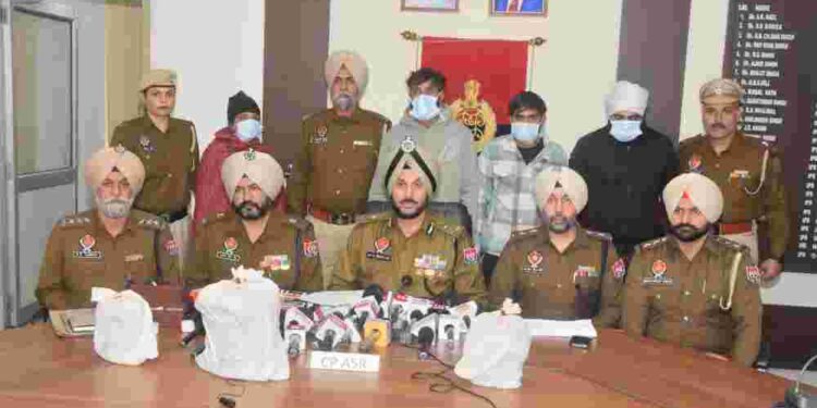 PUNJAB POLICE BUSTS CROSS-BORDER DRUG CARTEL; WOMAN AMONG FOUR HELD WITH 5KG HEROIN