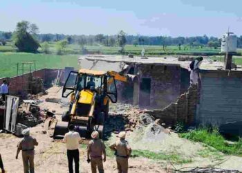 House of a drug paddler demolished