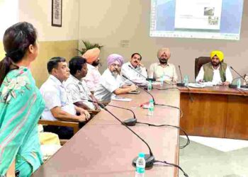 Harbhajan Singh ETO Reviews Development Works at PWD Headquarters