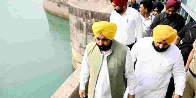 CM MANN AT NANGAL DAM: NOT A SINGLE DROP OF PUNJAB’s WATER WILL BE ALLOWED TO BE STOLEN!
