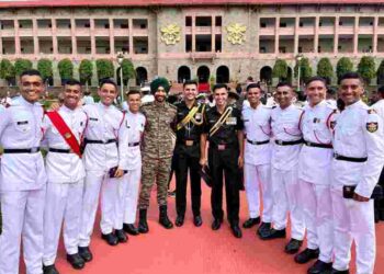 After passing out parade the eight cadets from MRSAFPI with three AFPIans posted as instructors in NDA