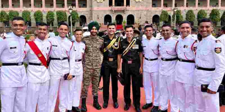 After passing out parade the eight cadets from MRSAFPI with three AFPIans posted as instructors in NDA