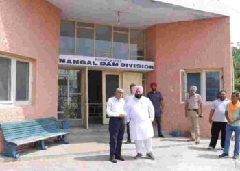 HARJOT BAINS VISITS NANGAL DAM 4TH DAY IN A ROW TO KEEP TABS ON PUNJAB’S RIGHTS