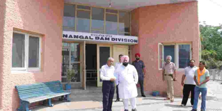 HARJOT BAINS VISITS NANGAL DAM 4TH DAY IN A ROW TO KEEP TABS ON PUNJAB’S RIGHTS