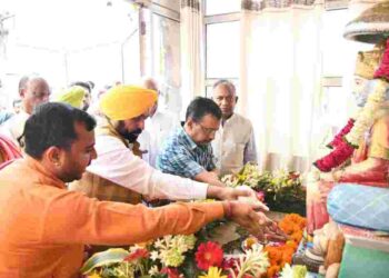 Baniya Community a Pillar of Punjab’s Growth: Kejriwal and Mann laid foundation of Maharaja Agrasen Darbar