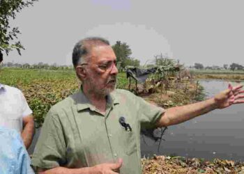 Health Minister Dr. Balbir Singh Reviews Pond Cleaning Work in Villages Baran and Nandpur Kesho