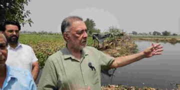Health Minister Dr. Balbir Singh Reviews Pond Cleaning Work in Villages Baran and Nandpur Kesho