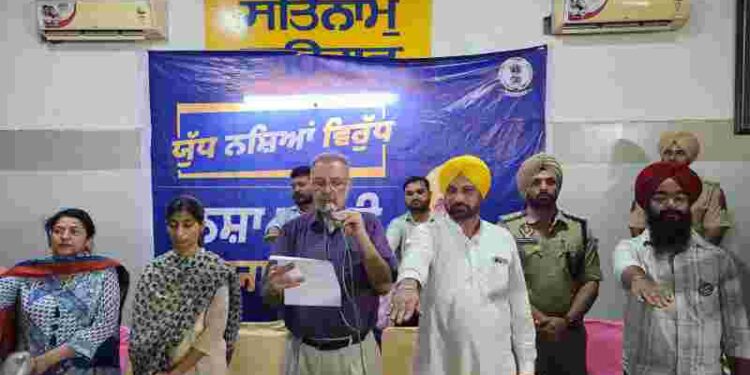 Health Minister Leads Anti-Drug Campaign in Patiala