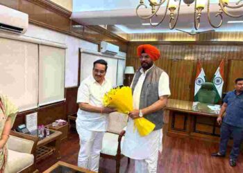 Cabinet Minister Kuldeep Singh Dhaliwal requests Union Minister C R Patil to grant funds to address flood damage and security concerns along the river Ravi in Ajnala