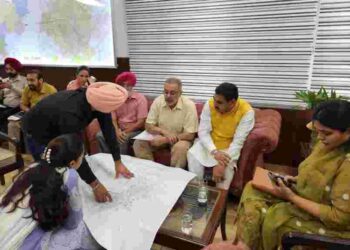 Dr. Balbir Singh Reviews River Water Levels and Village Development in Patiala