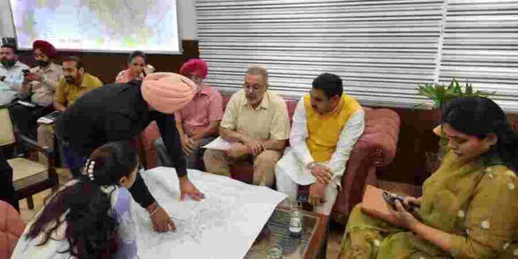 Dr. Balbir Singh Reviews River Water Levels and Village Development in Patiala