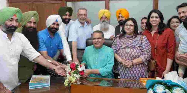 Sanjeev Arora assumes charge as Industries and Commerce, Investment Promotion and NRI Affairs Minister