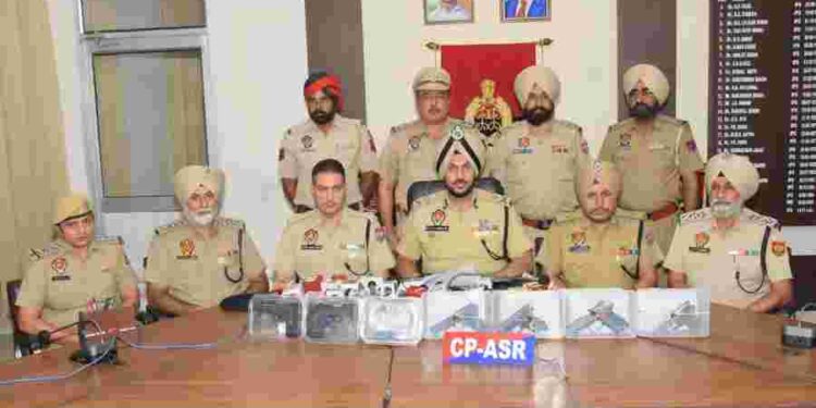 BIG BLOW TO CROSS-BORDER ARMS SMUGGLING NETWORK; JUVENILE AMONG FOUR HELD WITH 7 PISTOLS IN AMRITSAR