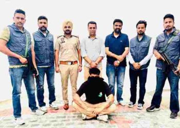 GANGSTER GOLDY BRAR’S ASSOCIATE HELD WITH FIVE PISTOLS