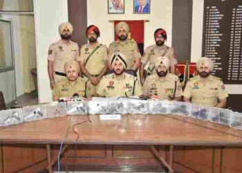 JUVENILE AMONG SEVEN HELD WITH 15 SOPHISTICATED PISTOLS IN AMRITSAR
