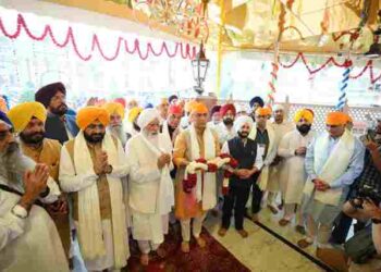 BHAGWANT MANN GOVERNMENT SEEKS BLESSINGS OF GURU SAHIB FOR EMBARKING EVENTS TO MARK 350TH MARTYRDOM DAY OF SRI GURU TEGH BAHADUR JI