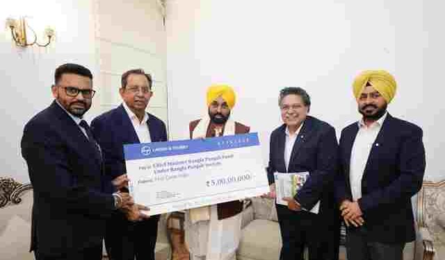 L&T CONTRIBUTES RS 5 CRORE FOR CHARDIKALA MISSION