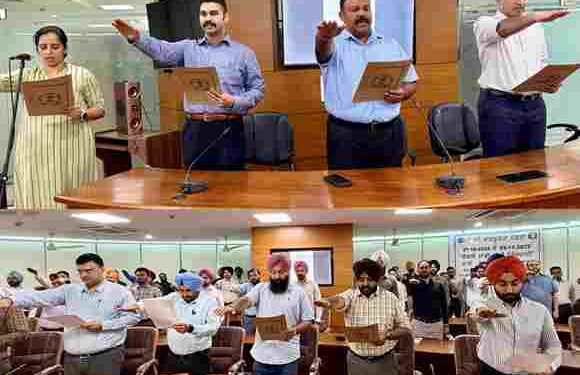 Punjab Vigilance Bureau personnel undertakes solemn pledge in a unified stand against corruption