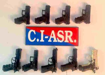 CROSS-BORDER ILLEGAL ARMS SMUGGLING NETWORK BUSTED IN AMRITSAR; THREE HELD WITH NINE PISTOLS