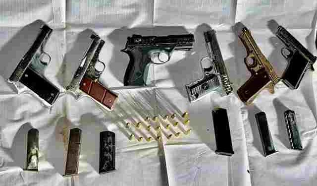 TWO OPERATIVES OF BAMBIHA GANG HELD WITH SIX PISTOLS FROM BARNALA