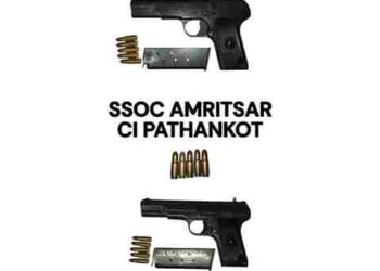 THREE OPERATIVES OF GANGSTER MODULE HELD WITH TWO SOPHISTICATED PISTOLS