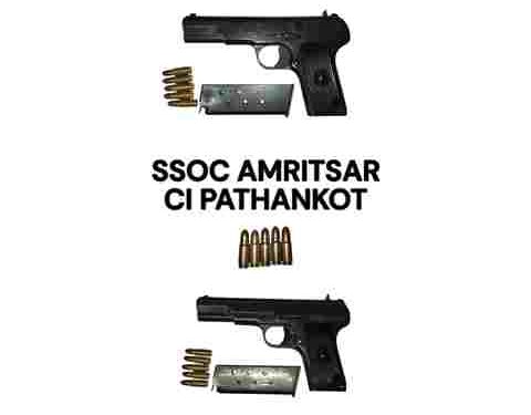 THREE OPERATIVES OF GANGSTER MODULE HELD WITH TWO SOPHISTICATED PISTOLS