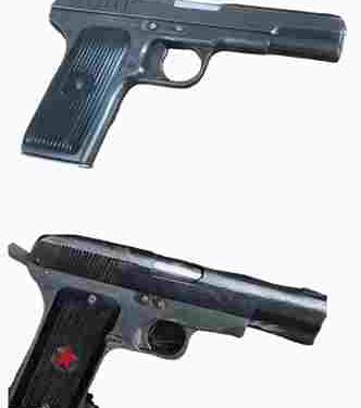 TWO OPERATIVES OF JAGGU BHAGWANPURIA GANG HELD WITH TWO PISTOLS IN BATALA