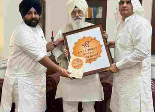 HARJOT BAINS & DEEPAK BALI EXTEND INVITATION TO BABA GURINDER SINGH DHILLON FOR SRI GURU TEGH BAHADUR JI’S 350TH MARTYRDOM ANNIVERSARY