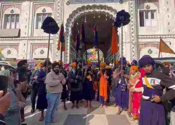 350TH MARTYRDOM ANNIVERSARY OF SRI GURU TEGH BAHADUR JI: NAGAR KIRTAN RECEIVED GRAND WELCOME IN JAMMU BEFORE MOVING TOWARDS NEXT HALT AT PATHANKOT