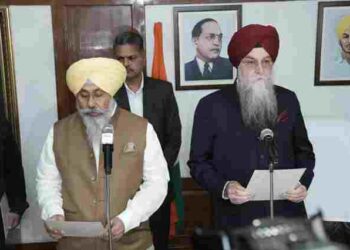 Punjab Vidhan Sabha Speaker administers oath to newly elected MLA Harmeet Singh Sandhu