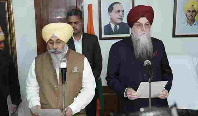 Punjab Vidhan Sabha Speaker administers oath to newly elected MLA Harmeet Singh Sandhu