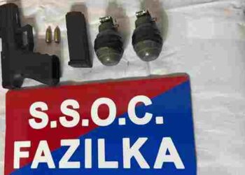 CROSS-BORDER WEAPON SMUGGLING MODULE BUSTED IN FAZILKA; TWO HELD WITH TWO HAND-GRENADES, GLOCK PISTOL