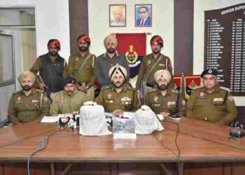 CROSS-BORDER SMUGGLING CARTEL BUSTED IN AMRITSAR; THREE HELD WITH 4.5KG HEROIN, ONE PISTOL