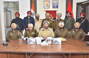 FOUR LINKED TO CROSS-BORDER NARCO-ARMS SMUGGLING MODULE HELD IN AMRITSAR; 1.5KG HEROIN, ₹1.98L DRUG MONEY, TWO PISTOLS ALONG WITH POF-MARKED CARTRIDGES RECOVERED