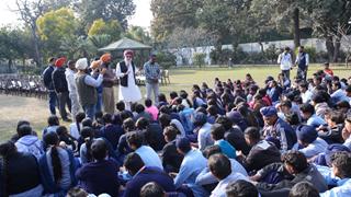 Speaker Interacts with Students of PM Shri Government Senior Secondary School, Godhewala (Moga) at His Residence