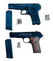 FOUR OPERATIVES OF FOREIGN-BASED GANGSTERS HELD WITH TWO PISTOLS