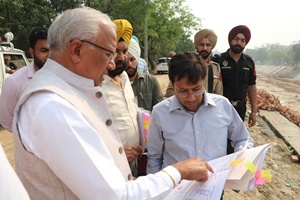 CABINET MINISTER BARINDER KUMAR GOYAL REVIEWS RELINING WORK OF RAJASTHAN FEEDER CANAL