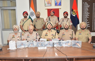 DRUG AND ILLEGAL ARMS SMUGGLING MODULE BUSTED IN AMRITSAR; ONE HELD WITH 2.1KG HEROIN, 7 PISTOLS