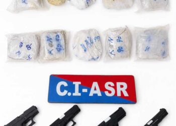 TWO BROTHERS LINKED TO DRUG AND ILLEGAL ARMS SMUGGLING MODULE HELD WITH 5.5KG HEROIN, 4 PISTOLS