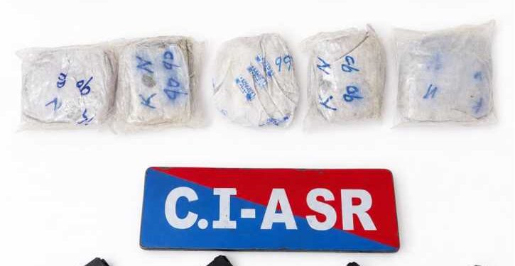 TWO BROTHERS LINKED TO DRUG AND ILLEGAL ARMS SMUGGLING MODULE HELD WITH 5.5KG HEROIN, 4 PISTOLS