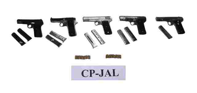 ILLEGAL ARMS SMUGGLING MODULE BUSTED IN JALANDHAR; THREE HELD WITH 5 PISTOLS