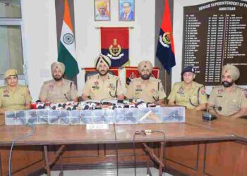 AFGHAN NATIONAL AMONG FOUR LINKED TO ILLEGAL ARMS SMUGGLING AND HAWALA NETWORK HELD WITH 8 SOPHISTICATED PISTOLS