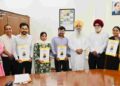 GURMEET SINGH KHUDIAN HANDS OVER JOB LETTERS TO 5 RECRUITS IN FISHERIES DEPT