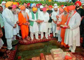 CM Bhagwant Singh Mann Lays Foundation Stone Of Sri Guru Ravidass Ji Bani Adhyayan Centre